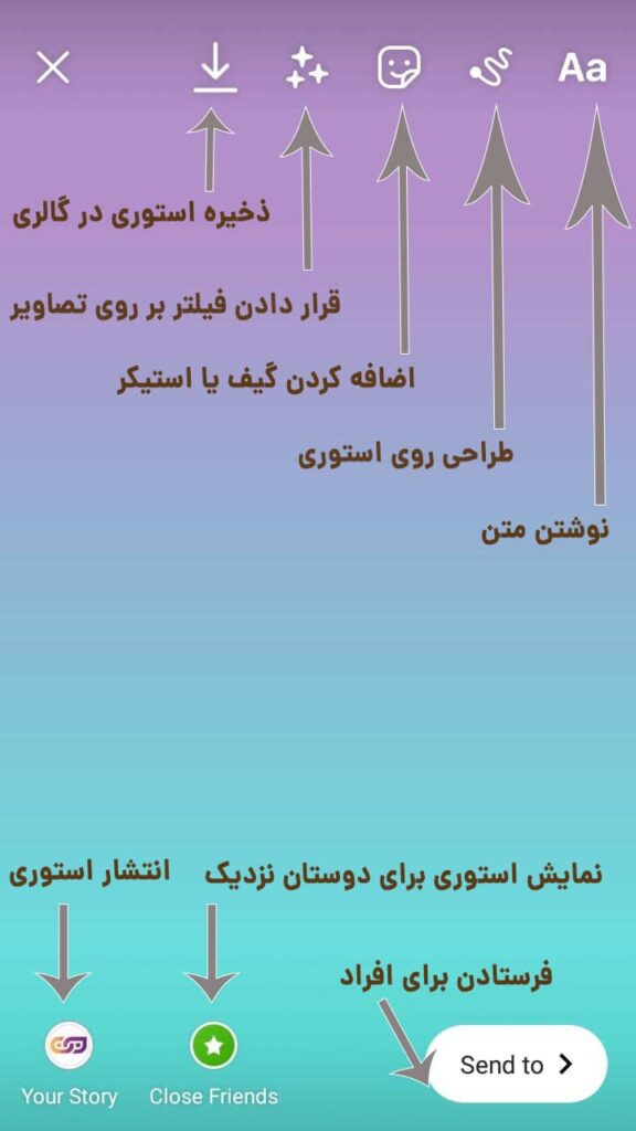 تنظیمات استوری اینستاگرام